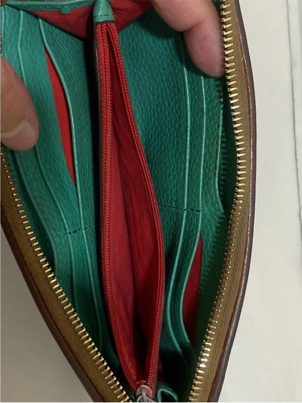 Vintage Dooney & Burke Green Leather Wallet